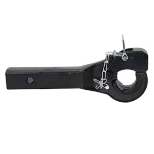 REYSUN Tow Hitch 864217 Pintle Hitch Hook with 2 inch Solid Shank, 10000lbs Capacity 5 Ton