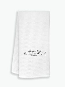 christian kitchen towels dishcloths,bible verse scripture psalm 18:30 as for god his way is perfect dish towels tea towels hand towels for kitchen,religious gifts for women christian women faith mom