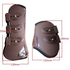 Horm 4pcs Horse Tendon Boots, Adjustable Elasticity to Protect Tendon Tissue (Set of 4, XL, Brown)