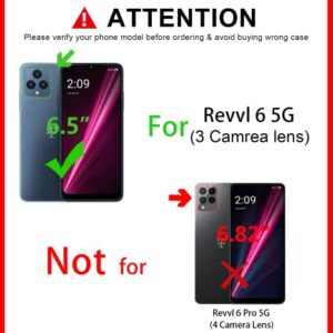 JXVM for T-Mobile Revvl 6 5g Phone Case: Tmobile Revvl6 Dual-Layer Protective Cell Phone Case - Durable Rugged Phone Cover | Military Grade Protection - TPU Matte Textured Bumper (Only for Revvl 6)