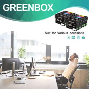 GREENBOX Remanufactured 702 XL Ink Cartridges Replacement for Epson 702XL T702XL 702 T702, High Yield for Workforce Pro WF-3720 WF-3730 WF-3733 Printer（4 Black 2 Cyan 2 Magenta 2 Yellow, 10 Pack