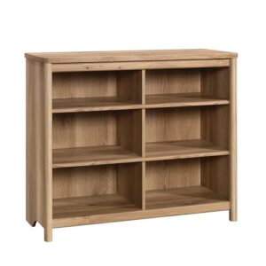 sauder dover edge cubby storage bookcase/pantry cabinets, timber oak finish