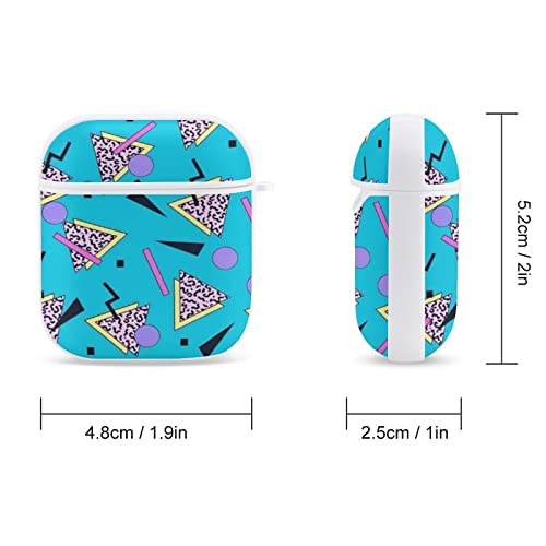 Japanese Vaporwave Case for Airpods Protective Cover for Apple Earphone with Keychain Cute Graphic Cases Designed for Air Pods 2&1