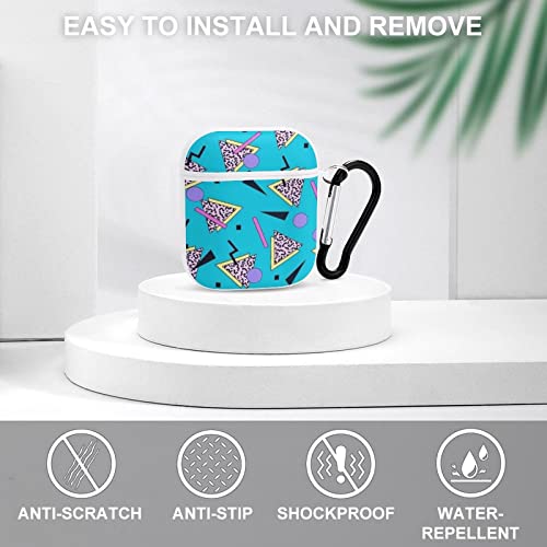 Japanese Vaporwave Case for Airpods Protective Cover for Apple Earphone with Keychain Cute Graphic Cases Designed for Air Pods 2&1