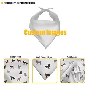 Jeiento Cute Cow Print Dog Bandanas for Medium Sized Dogs Valentines Day Scarves Daily Bibs Pets Scarf Triangle Bibs Kerchief Collapsible for Puppy Bandanas Accessories