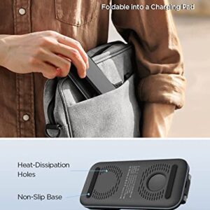 Mag-Safe Wireless Charger-Hohosb 3 in 1 Mag-Safe Charging Station,Magnetic Foldable Charging Stand for iPhone 14/13/12 Series,AirPods Pro/2/3,iWatch 8/7/6/SE/5/4/3/2-Black(18W Adapter Included)