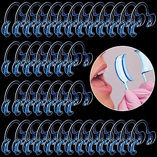 Zhengmy 100 Pcs C-Shape Teeth Whitening Cheek Retractor, Mouth Opener Mouth Retractor for Teeth Whitening Dental Cheek Retractor for Dentist Party Challenge Games, Size Medium