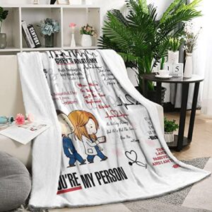 Doctor Sherpa Blanket Fleece Throw Blanket,Soft Warmer Flannel Blanket,Double-Layer Printed Blanket for Couch,Bedding,Sofa,Living Room and Camping 80"X60"