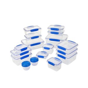 sistema klip it collection food storage containers, 34-piece set,blue