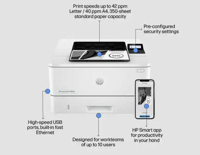 HP Laserjet Pro 4003n Monochrome Printer