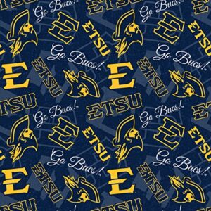 east tennessee state university cotton fabric by sykel-licensed etsu buccaneers tone on tone cotton fabric