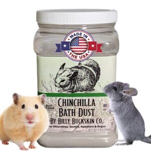 chinchilla bath dust, 3 lb. tub, all natural dusting powder for cleaning degus, hamsters, & gerbils, pure cleansing pumice sand by billy buckskin co