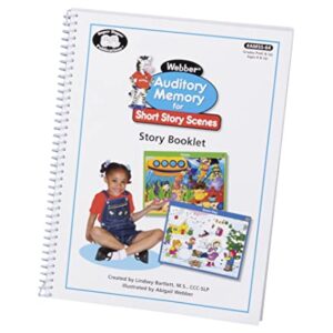 Super Duper Publications | Webber® Auditory Memory for Short Story Scenes | Target Story Comprehension and Answer Questions | Educational Learning Resource for Children