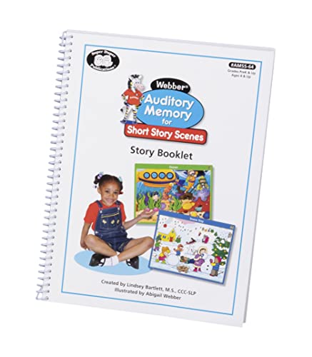 Super Duper Publications | Webber® Auditory Memory for Short Story Scenes | Target Story Comprehension and Answer Questions | Educational Learning Resource for Children