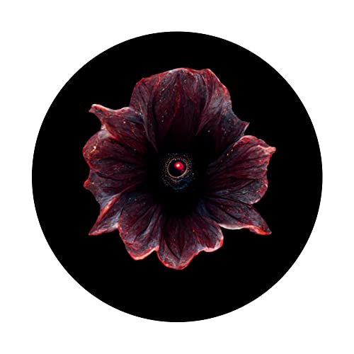 Red Space Flower With Purple - Cool Graphic Design PopSockets Swappable PopGrip