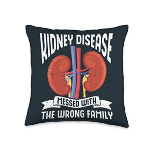 kidney transplant gifts for donor and recipients anniversary kidney transplant throw pillow, 16x16, multicolor