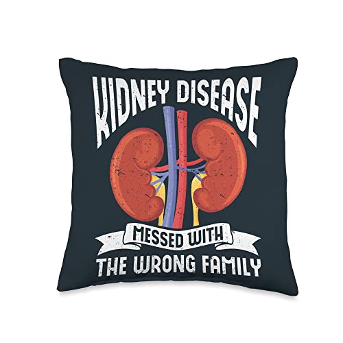 Kidney Transplant Gifts for Donor and Recipients Anniversary Kidney Transplant Throw Pillow, 16x16, Multicolor