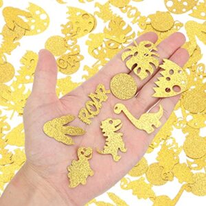 230 Pcs Dinosaur Confetti Dinosaur Table Decorations,Dinosaur Birthday Table Confetti Dinosaur Baby Shower Decorations,Cute Dinosaur Confetti Gold Confetti Dinosaur Baby Shower Supplies For Kids