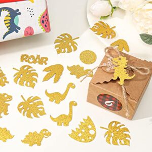 230 Pcs Dinosaur Confetti Dinosaur Table Decorations,Dinosaur Birthday Table Confetti Dinosaur Baby Shower Decorations,Cute Dinosaur Confetti Gold Confetti Dinosaur Baby Shower Supplies For Kids