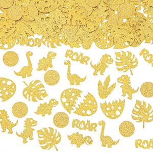 230 Pcs Dinosaur Confetti Dinosaur Table Decorations,Dinosaur Birthday Table Confetti Dinosaur Baby Shower Decorations,Cute Dinosaur Confetti Gold Confetti Dinosaur Baby Shower Supplies For Kids