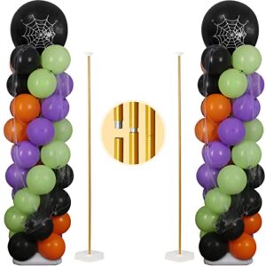 tekxyz gold balloon stand set of 2, 1 to 5.25 ft adjustable metal balloon column for both floor stand and table centerpieces