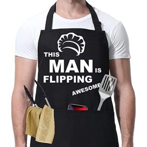 nialnant funny aprons for men,adjustable chef aprons for men,cooking aprons with 3 tool pockets,bib apron for gag gifts,birthday,father's day gifts,cooking,grilling,waterproof & oilproof