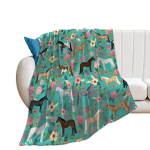 Horse Blanket Gifts for Girls Women Super Soft Luxury Flannel Throw Blankets Christmas Birthday Gift for Bedroom Sofa Couch