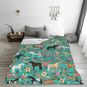 Horse Blanket Gifts for Girls Women Super Soft Luxury Flannel Throw Blankets Christmas Birthday Gift for Bedroom Sofa Couch