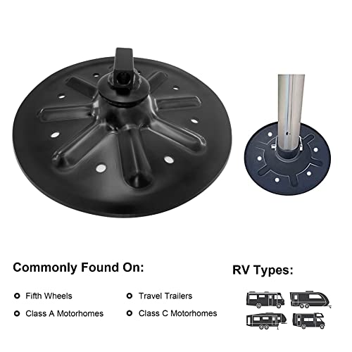 Misakomo 9'' Diameter Landing Gear Foot Pad Replace Standard Landing Gear Jack Foot- 2 Pack