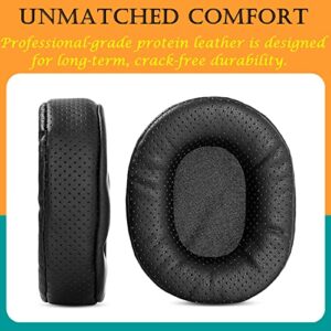 TaiZiChangQin H7 Upgrade Ear Pads Ear Cushions Replacement Compatible with Mpow H7 Bluetooth Headphone Perforate Earpads Black