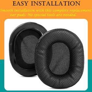 TaiZiChangQin H7 Upgrade Ear Pads Ear Cushions Replacement Compatible with Mpow H7 Bluetooth Headphone Perforate Earpads Black