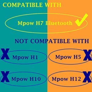 TaiZiChangQin H7 Upgrade Ear Pads Ear Cushions Replacement Compatible with Mpow H7 Bluetooth Headphone Perforate Earpads Black