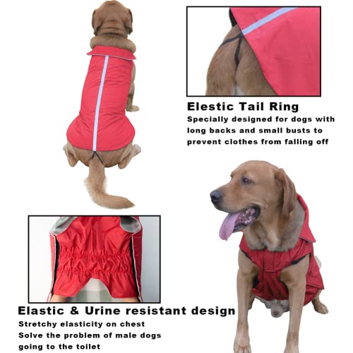 Doglay Dog Winter Coat, Warm Dog Jacket Waterproof Windproof Dog Apparel, Lightweight Breathable Pet Coat with Reflective Strip for Cold Weather, Dog Clothes for Small Medium and Large Dogs.