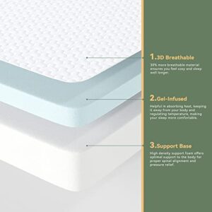 TeQsli Memory Foam Queen Mattress, 6 inch Cool Gel Foam Mattress Queen Bed, Mattress in A Box, Medium Firm Feel, Made in USA (TMA06Q-US)