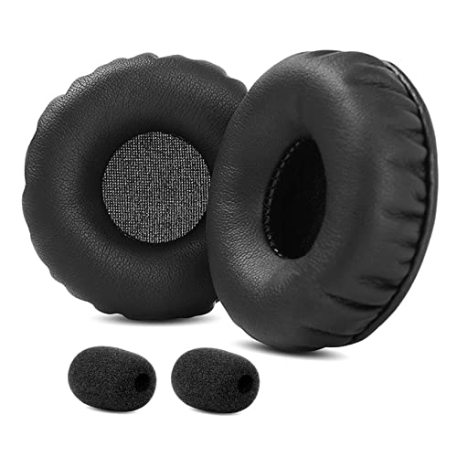 TaiZiChangQin PC 960 Ear Pads Ear Cushions Mic Foam Kit Replacement Compatible with Logitech PC Headset 960 USB ( Protein Leather Earpads )