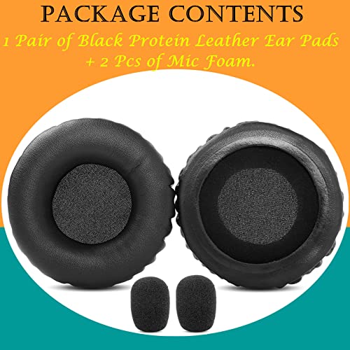 TaiZiChangQin PC 960 Ear Pads Ear Cushions Mic Foam Kit Replacement Compatible with Logitech PC Headset 960 USB ( Protein Leather Earpads )