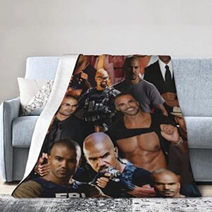 Shemar Moore Collage Blanket Ultra-Soft Micro Fleece Blanket Warm Cozy Plush Bed Blanket Lightweight Sofa Throw Blanket