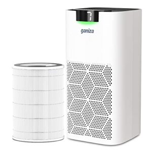 air purifiers for home large room and original filter bundle, ganiza 1570ft² 23db less noise air purifiers for pets remove 99.97% pollen pet hair wildfire smoke dust