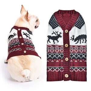 baejmjk dog christmas sweater xmas pet dog turtleneck clothes for small medium large dogs soft warm puppy cat knit jumper dog outfits dog pullover for fall winter red elk（a,2x-large）