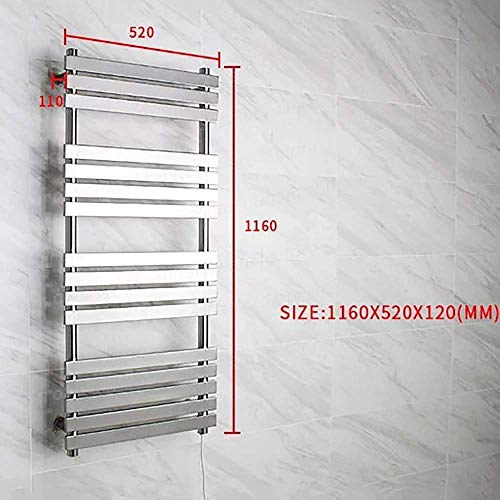 HAPPLiGNLY Heated Towel Rail- Electric Towel Rack,Heated Towel Rack,Electric Tumble Dryer to Heat Your Bathroom and Towels,Best Helper in The Bathroom,46x20.5 inch,Hard Wire MJ