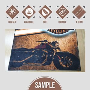 Harley Rug, Motorcycle Rug, Biker Rug, Motorcycle Carpet, Best Rug for Biker