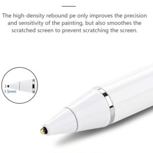 Stylus Pens for Touch Screens,Active Stylus Pen Compatible with Apple iPad, Capacitive Pencil for Kid Student Drawing, Writing,High Sensitivity,for Touch Screen Devices Tablet,Smartphone (White)