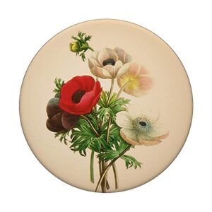 Cute Simple Wildflowers Pattern Design Floral on Beige PopSockets Swappable PopGrip