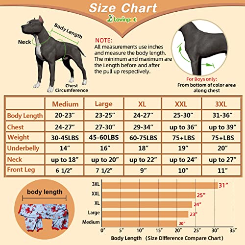 LovinPet Giant Big Dog Pajamas, Rabbit and Wild Horse Print, Lightweight Stretchy Pullover Dog Jammies, Full Coverage Large Breed Dog Onesie, Pet PJ's/Large