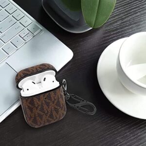 AirPods Case Cover with Keychain, Luxury Full-Body Hard Shell Airpods Protective Cover Case Designed for AirPods 2 & 1, for AirPods Wireless Charging Case