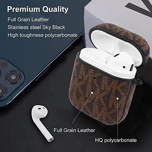 AirPods Case Cover with Keychain, Luxury Full-Body Hard Shell Airpods Protective Cover Case Designed for AirPods 2 & 1, for AirPods Wireless Charging Case