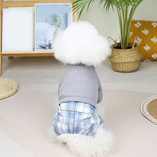 ZTGD Cute Dog Clothes for Small Dogs（Couple Outfit）,Kawaii Dog Couple Clothes,Puppy Clothes for Small Dogs Girl and Boy,British Style Pet Clothes for Autumn 2 2XL