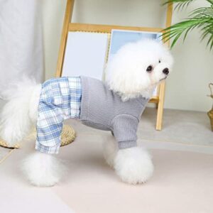 ZTGD Cute Dog Clothes for Small Dogs（Couple Outfit）,Kawaii Dog Couple Clothes,Puppy Clothes for Small Dogs Girl and Boy,British Style Pet Clothes for Autumn 2 2XL