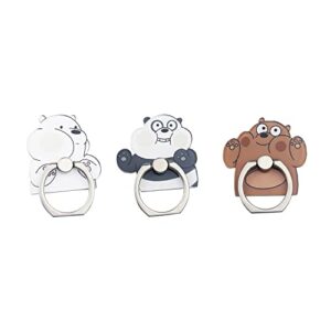 gshopvv cute polar bear phone ring holder stand adjustable universal finger alloy ring holder for iphone