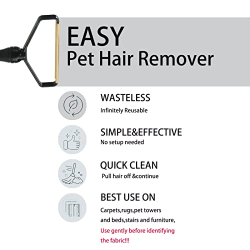 Pet Hair Remover,Cleaner Pro Pet Hair,Reusable Dog Hair Remover &Cat Hair Remover, Multi Carpet Hair Removal Tool and Carpet Scraper, Easy Pet Fur Remover for Couch,Carpet,Furniture&Pet Towers